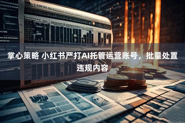 掌心策略 小红书严打AI托管运营账号，批量处置违规内容