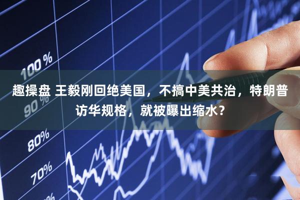 趣操盘 王毅刚回绝美国，不搞中美共治，特朗普访华规格，就被曝出缩水？