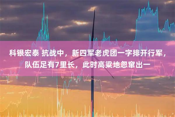 科银宏泰 抗战中，新四军老虎团一字排开行军，队伍足有7里长，此时高粱地忽窜出一