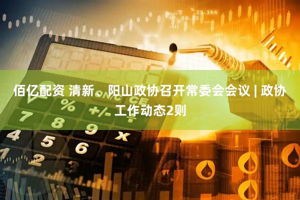 佰亿配资 清新、阳山政协召开常委会会议 | 政协工作动态2则