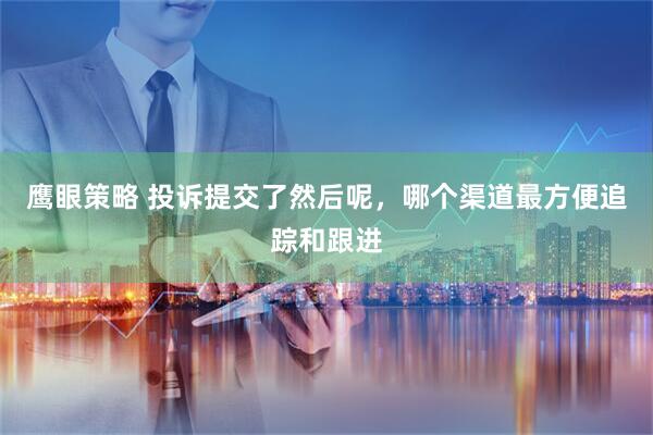 鹰眼策略 投诉提交了然后呢,哪个渠道最方便追踪和跟进