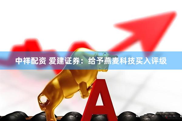 中祥配资 爱建证券：给予燕麦科技买入评级