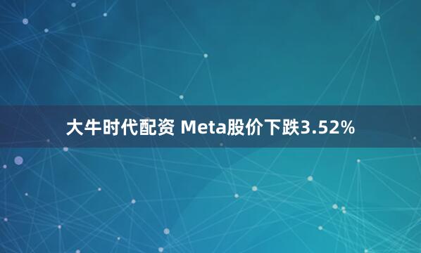 大牛时代配资 Meta股价下跌3.52%